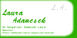 laura adamcsek business card